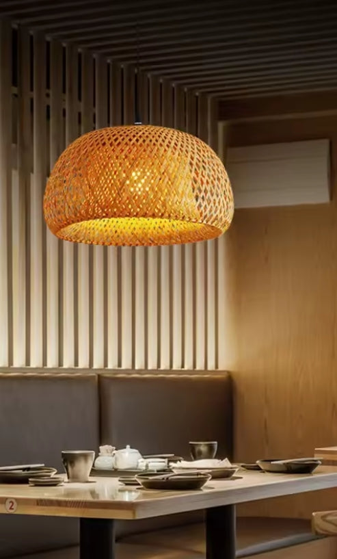 Bamboo Pendant Lamp ting Fixture Hanging Light