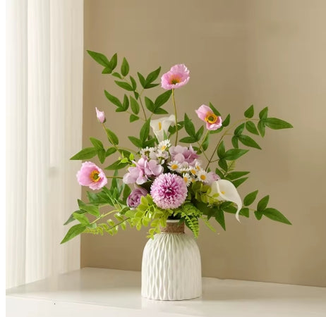 Nordic Style Ripple Vase | Modern Plastic Flower Pot