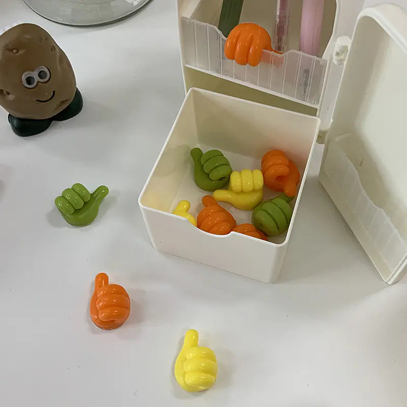 10 Pack Creative Silicone Thumb Key Hooks & Cable Clips