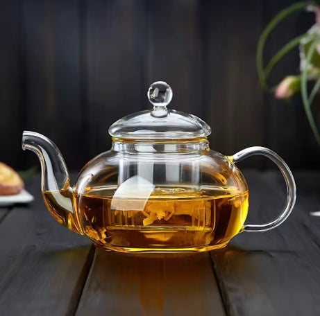 Heat-Resistant Borosilicate Glass Teapot | Thickened Glass with Infuser