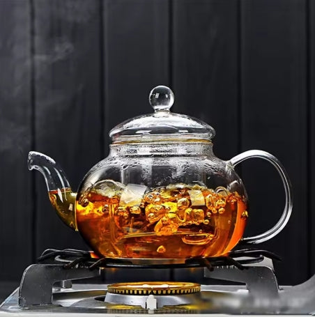Heat-Resistant Borosilicate Glass Teapot | Thickened Glass with Infuser